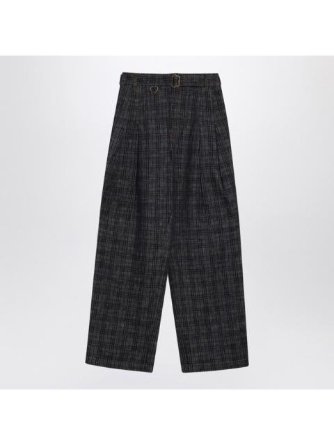 Burberry Indigo Jeans In Check Pattern Denim Women