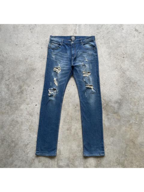 Other Designers Japanese Brand - Vintage Diviner Reckless Life Distressed Jeans Ripped Pants
