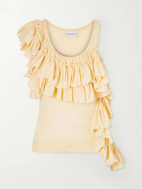 Dries Van Noten Humza Ruffled Cotton-jersey Tank Top