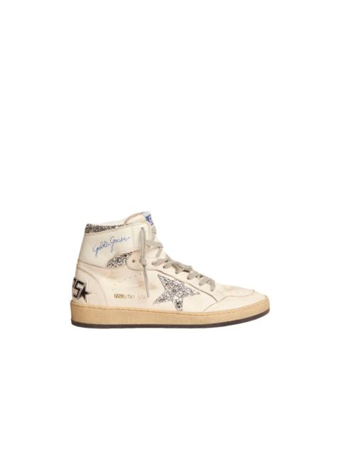 Golden Goose GOLDEN GOOSE Sky-Star Women's White/Silver Leather Sneakers