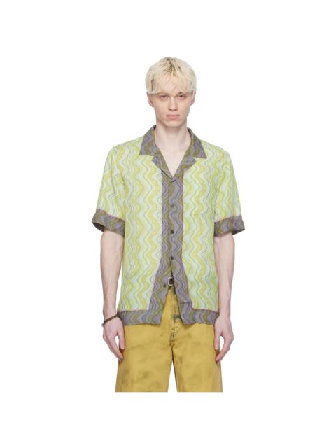Dries Van Noten Green Graphic Shirt