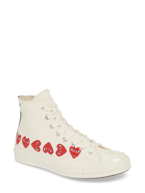 Comme des Garçons PLAY Comme des Garçons PLAY x Converse Chuck Taylor® High Top Sneaker in Off White at Nordstrom
