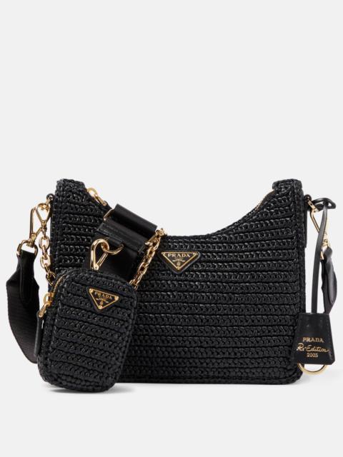 Small crochet raffia shoulder bag