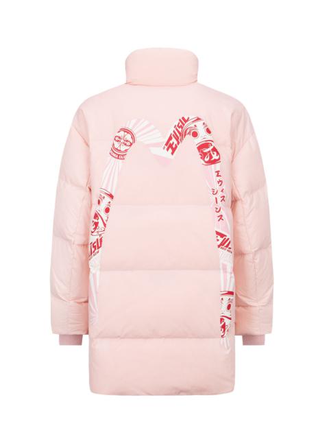 EVISU Kokeshi Daruma Daicock Print Down Jacket