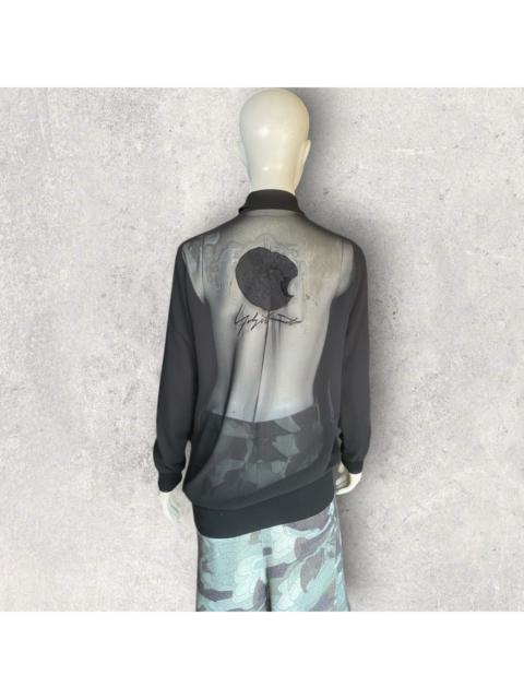 Yohji Yamamoto AW15 Apple Embroidered Sheer Mesh Jacket