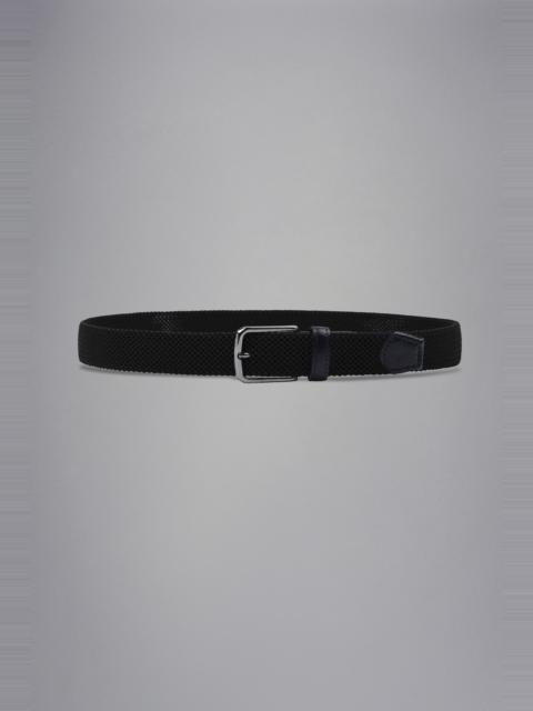 Paul & Shark LEATHER TRIMMED WOVEN ELASTIC BELT