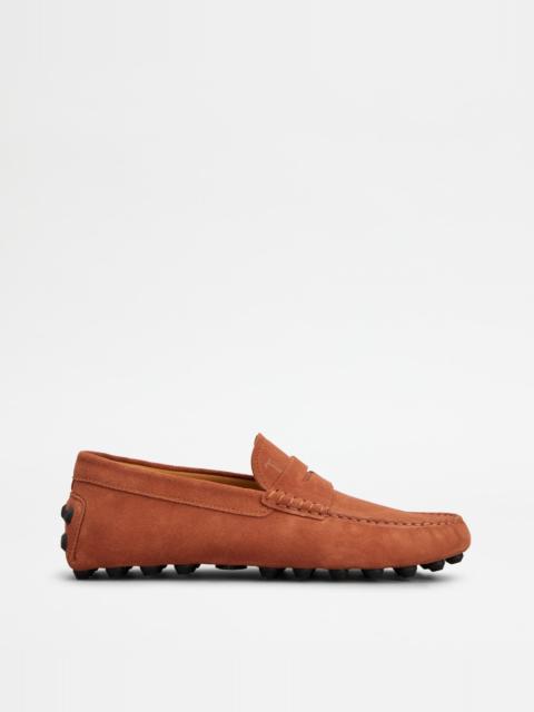 Tod's GOMMINO BUBBLE LOAFERS IN SUEDE - ORANGE