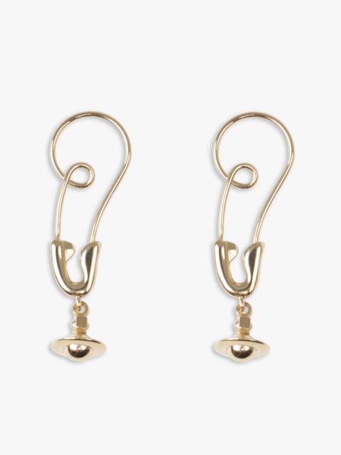 Vivienne Westwood MAXIMA SAFETY PIN EARRINGS | GOLD