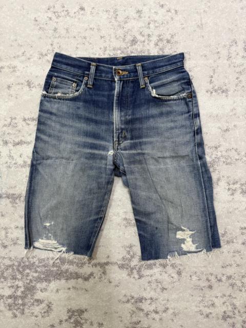 Other Designers Vintage Edwin 505XX Orange Tag Cropped Cut Distressed Denim
