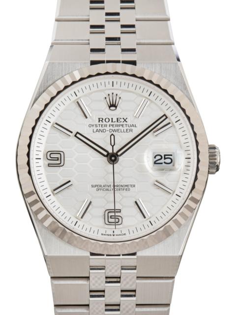 ROLEX Used Rolex Land-Dweller 40 Ref 127334 White Honeycomb Motif Dial