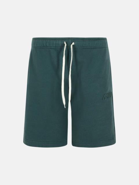 GREEN COTTON BERMUDA SHORTS