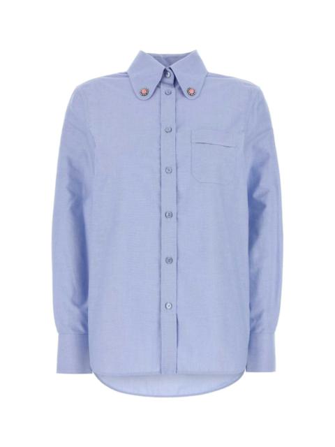 Valentino Garavani Women Powder Blue Oxford Shirt