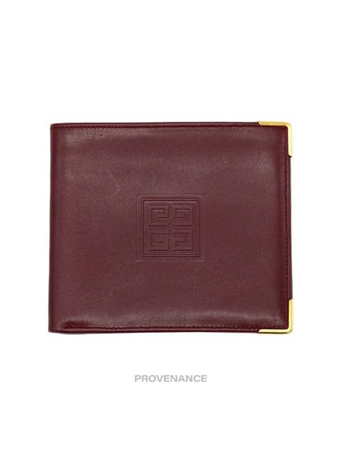 Givenchy Logo Bifold Wallet - Red Leather
