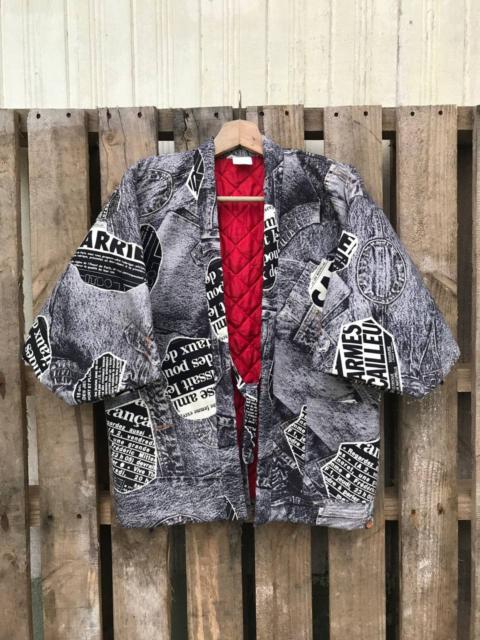 Other Designers Japanese Brand - Fullprint Single Pocket Kimono Style Jacket