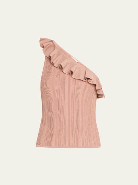 Zimmermann Lucky Metallic Frill Tank Top