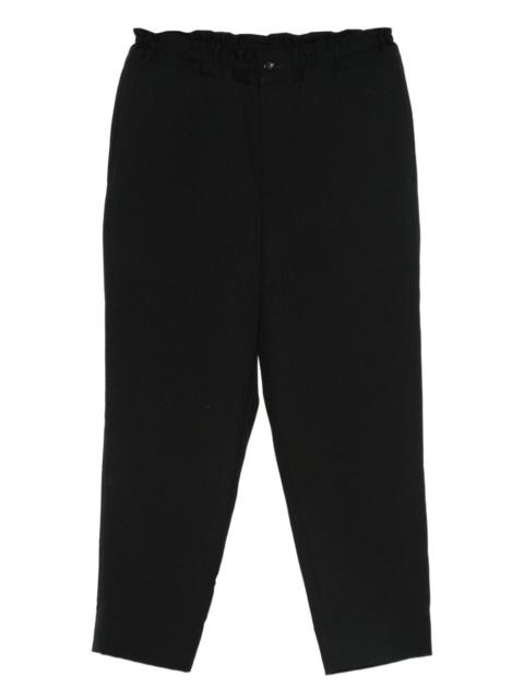 BLACK COMME des GARÇONS elasticated-waist wool trousers