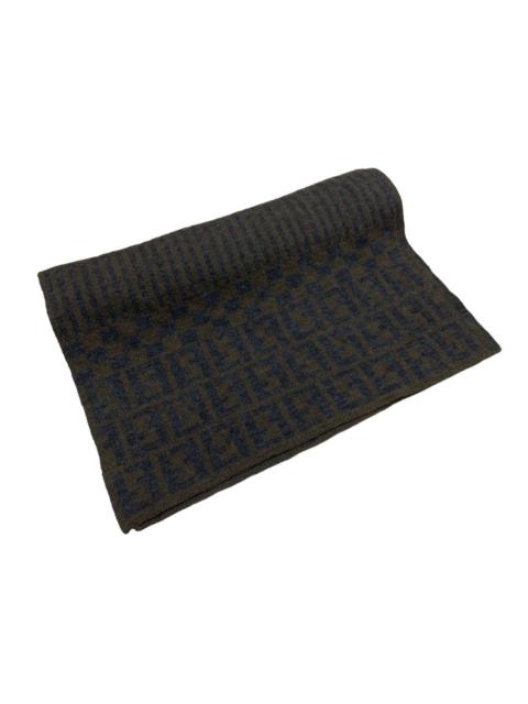 FENDI MONOGRAM STRIPED WOOL SCARF MUFFLER