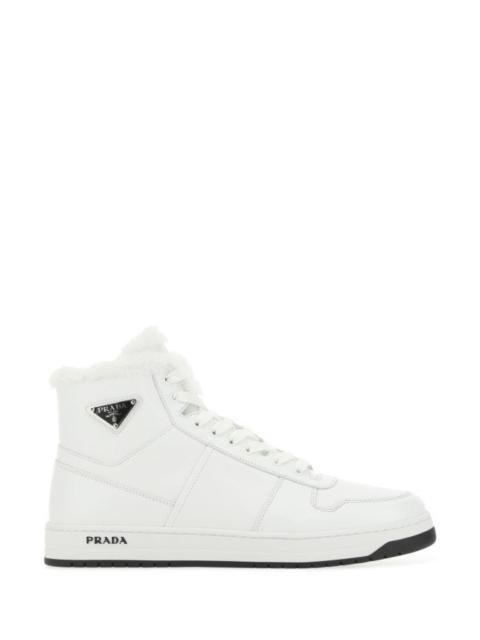 Prada Man White Leather Sneakers