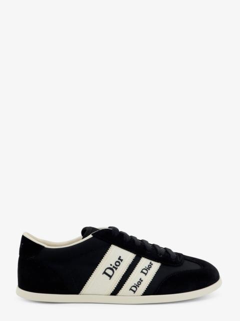 Dior Dior Leather Ribbon Sneakers With Embroidered Logo On The Side