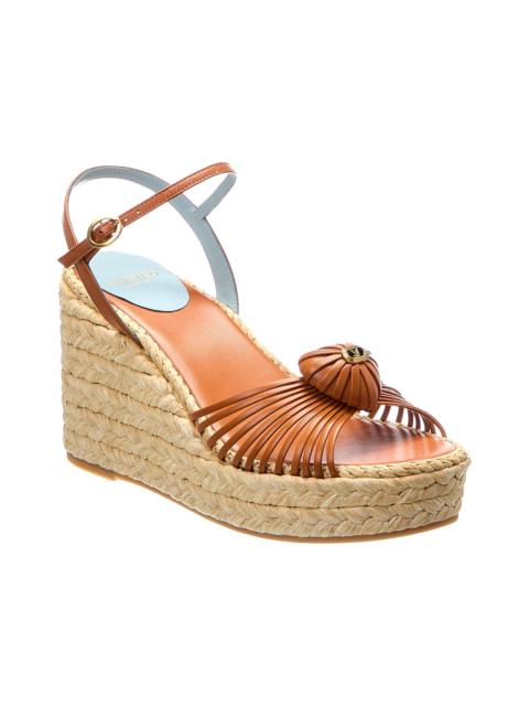 Valentino Valentino Royal 100 Leather Wedge Sandal