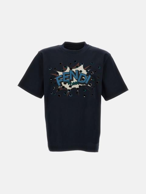 FENDI Fendi Men Embroidered T-Shirt