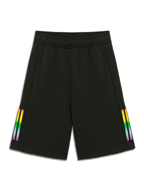 adidas adidas neo Pd Short Gradient Stripe sPrinting Width Loose Sport Shorts Men's Black H65027