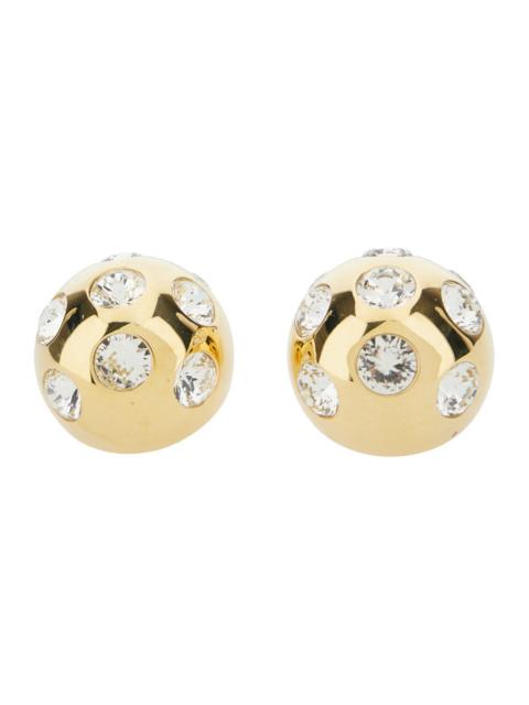 JACQUEMUS Jacquemus Women 'Salon' Gold-Colored Earrings With Snap Closure And Cristal Decorations In Copper Wo