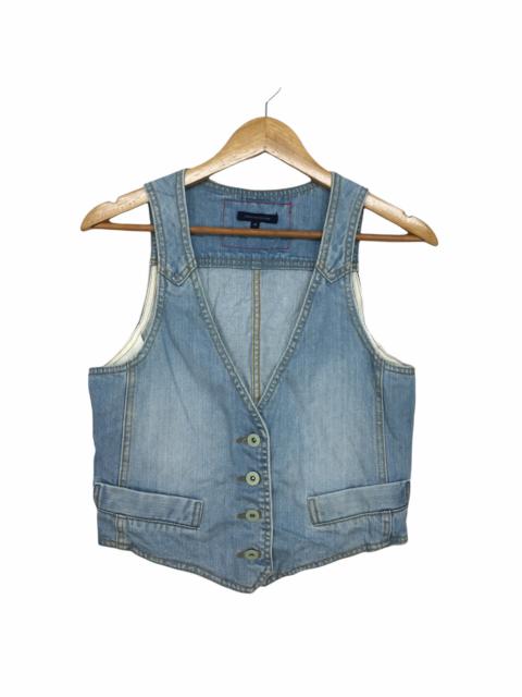 Other Designers Tommy Hilfiger - Vtg TOMMY HILFIGER USA Denim Vest Jacket Jeans Outdoor