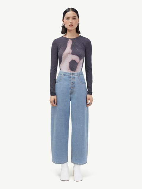 MM6 Maison Margiela Cropped mid-rise jeans