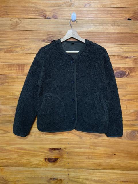 Other Designers Uniqlo - Uniqlo Green Button Up Fleece Jacket