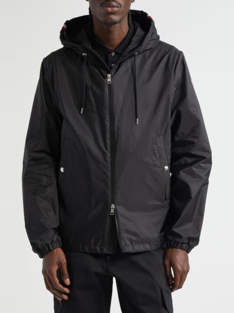 Moncler Moncler Grimpeurs Hooded Water Repellent Nylon Jacket in Black/Black at Nordstrom