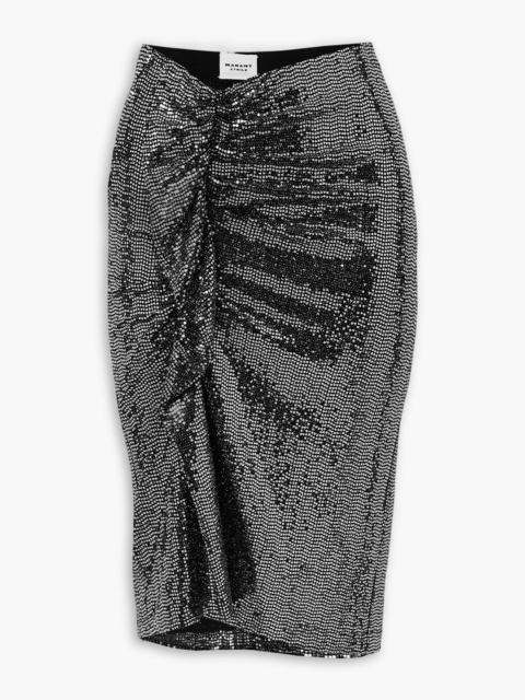 Isabel Marant Étoile Dolene ruffled sequined tulle skirt
