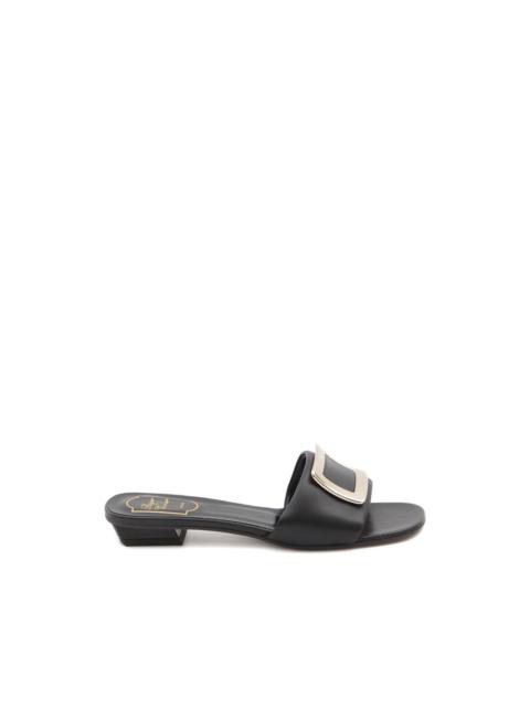 Roger Vivier square buckle leather slides