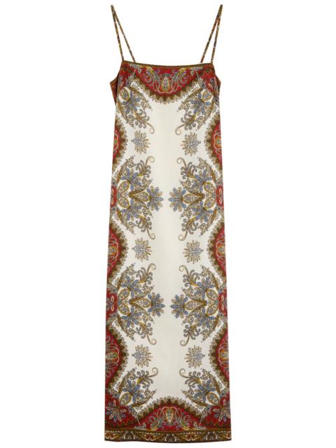 VERONICA BEARD Veronica Beard Petra Paisley-print Linen Midi Dress