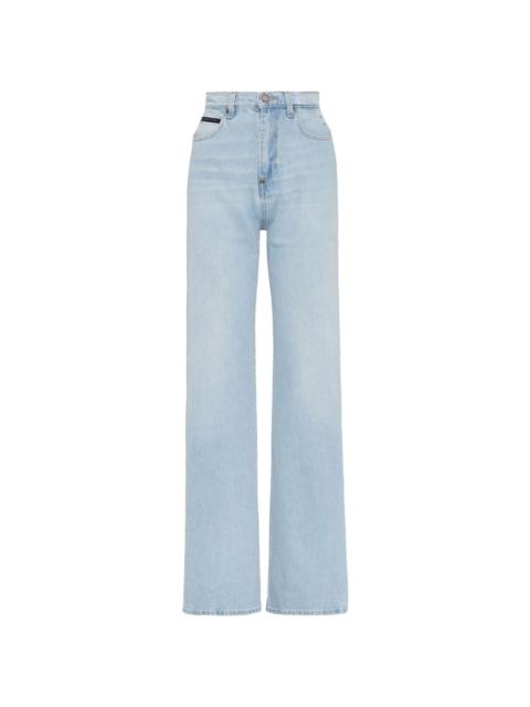 high-rise wide-leg jeans