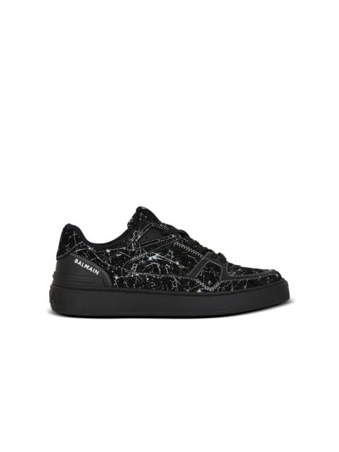 Balmain B-Court Skate trainers in Galaxy print suede leather