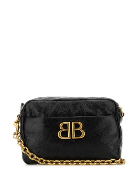 BALENCIAGA Balenciaga Women Black Leather Monaco Xs Crossbody Bag