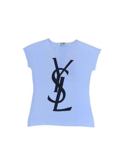 SAINT LAURENT YSL Rive Gauche Spell Out Iconic Big Logo Top