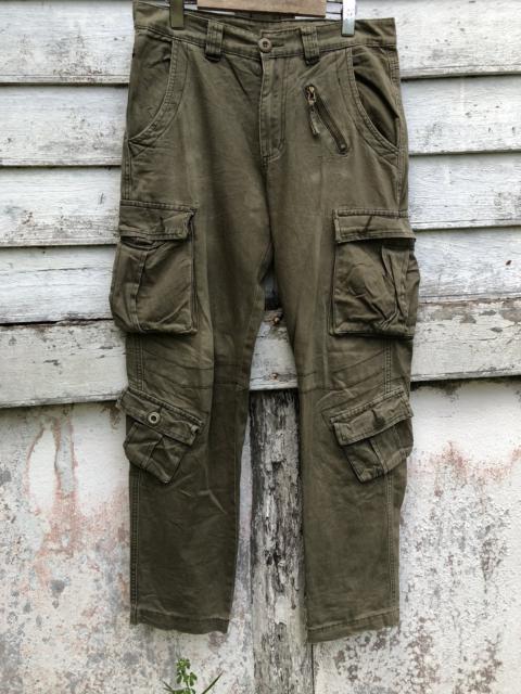 Other Designers Japanese Brand - MUSTWAY DISTRESSED TACTICAL 9 POCKET CARGO PANT
