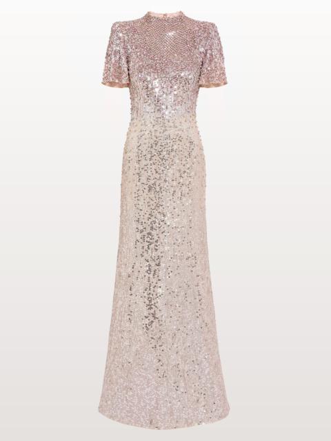 JENNY PACKHAM Jenny Packham Jourdain Sequin-Embellished Gown in Sugar at Nordstrom