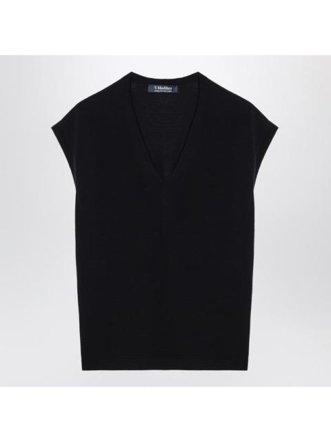 S Max Mara Navy blue wool vest