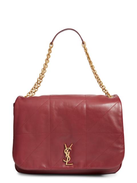 SAINT LAURENT Saint Laurent Jamie 4.3 Patchwork Leather Tote in New Dark Bordeaux at Nordstrom