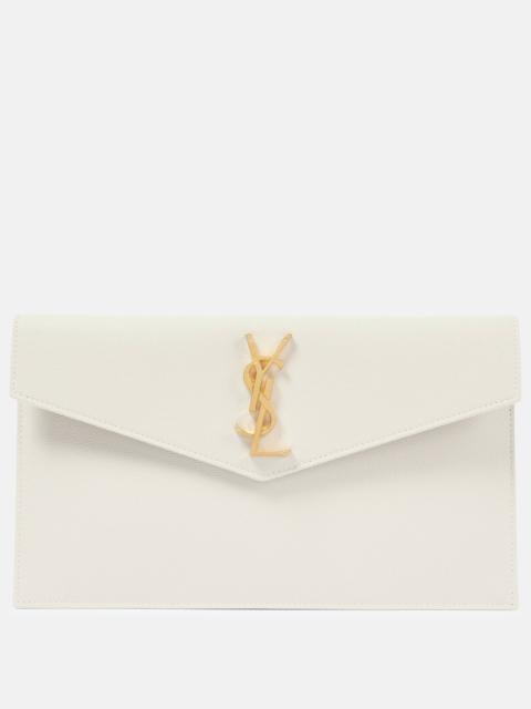 SAINT LAURENT Uptown leather clutch