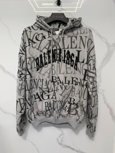 BALENCIAGA Balenciaga Graffiti Grey Hoodie