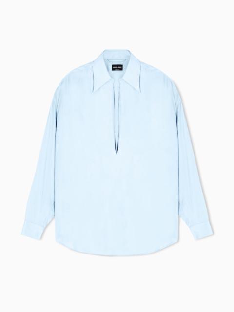 GIORGIO ARMANI OPEN SILK SHIRT