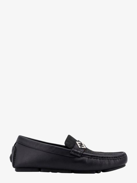 FENDI Fendi Leather And Canvas Loafers