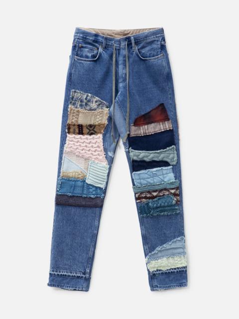 Greg Lauren DENIM SWEATER 34 LOUNGE PANTS