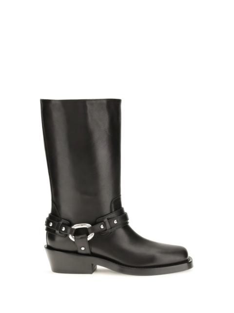 rabanne Rabanne Leather Buckle Ankle Boots Black Women