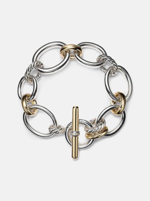 DAVID YURMAN DY Mercer® 18kt gold and sterling silver chain bracelet with diamonds