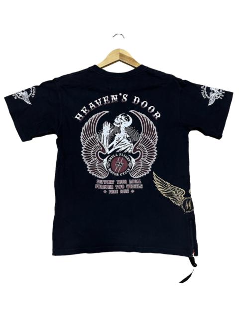 Other Designers Skulls - RARE Skull 💀 Flight Motorcycle Big Logo Tee